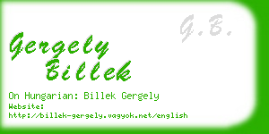 gergely billek business card